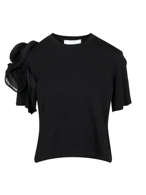 Black cotton T-shirt KAOS | QP1CS002.0001